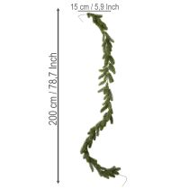 Artículo Guirnalda artificial de abeto verde para decoración festiva, 200 cm