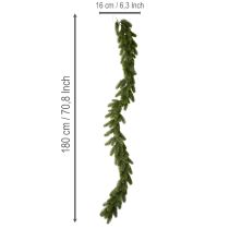Artículo Guirnalda artificial de abeto, verde, para decoración festiva, 180 cm.