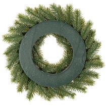 Artículo Corona de ramas de abeto artificiales con piñas para puerta o mesa, 30 cm.