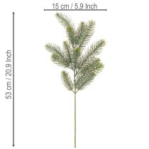 Artículo Rama de abeto artificial, decoración festiva para ventana, 50 cm, 3 piezas