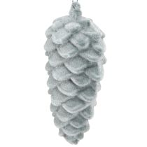 Artículo Piñas decorativas flocadas grises 11,5cm 6 uds