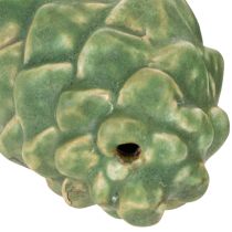 Artículo Adorno de piña de cerámica, decoración de mesa, otoño, 14 cm, 3 piezas