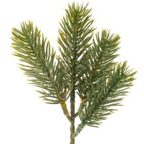 Artículo Rama artificial de abeto verde para decoración invernal, 25 cm, 24 unidades.