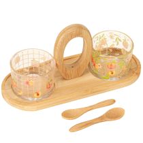 Artículo Juego de tapas motivo melocotón decoración de mesa verano 23×9×10,5cm