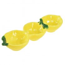 Cuencos de tapas decoración de mesa de limón de cerámica 28,5 cm Alt. 4 cm