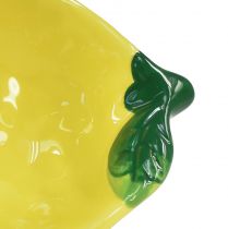 Artículo Cuencos de tapas decoración de mesa de limón de cerámica 28,5 cm Alt. 4 cm