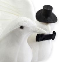 Artículo Pájaro novia pareja blanco 32cm