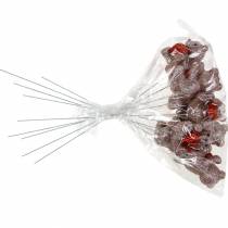 Artículo Tapón decorativo oso con corazón, San Valentín, tapón de flores con purpurina 9 uds.