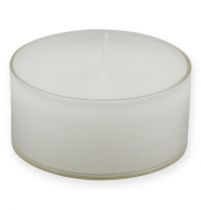 Artículo Velas de té maxi con transp. Tapa blanca 54mm 16uds