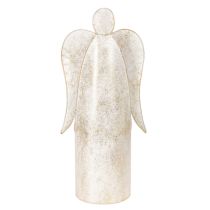Artículo Portavelas con forma de ángel, color dorado, para decoración de mesa, 50 cm.