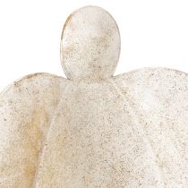 Artículo Portavelas con forma de ángel, color dorado, para decoración de mesa, 50 cm.