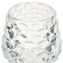 Artículo Portavelas de cristal cónico con base H19,5/22,5cm juego de 2