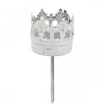 Artículo Portavelas de metal para enchufar, portavelas corona Ø4.5cm