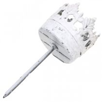 Artículo Portavelas de metal para pegar, portavelas corona Ø4,5cm 4uds