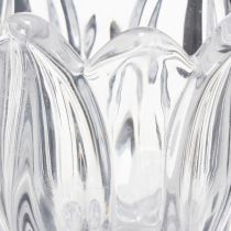 Artículo Candelabros de cristal con estampado floral para una elegante decoración de mesa, 14 cm, 2 piezas