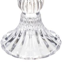 Artículo Candelabros de cristal con estampado floral para una elegante decoración de mesa, 14 cm, 2 piezas