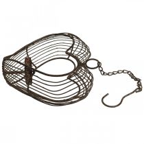 Artículo Soporte para velas de té decoración colgante de metal decoración de óxido corazón 22×7×20cm