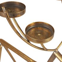 Artículo Portavelas candelabro decorativo ciervo de metal Al. 44,5 cm