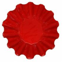 Artículo Cuenco decorativo molde para hornear aspecto esmaltado rojo, dorado Ø12,5cm H4cm