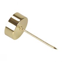 Artículo Portavelas para enchufar portavelas dorado Adviento Ø4cm 8 piezas
