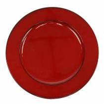 Artículo Plato decorativo rojo/negro Ø22cm