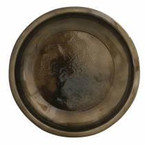 Plato decorativo fabricado en metal bronce brillante Ø23,5cm