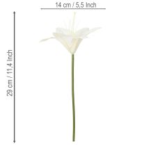 Artículo Flores artificiales de lirio tigre blanco para jarrones y arreglos florales, ramo de 6 unidades de 29 cm.