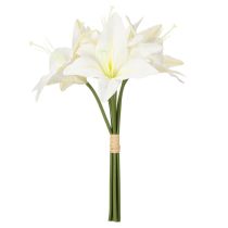 Artículo Flores artificiales de lirio tigre blanco para jarrones y arreglos florales, ramo de 6 unidades de 29 cm.