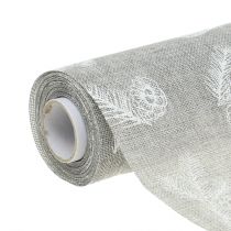 Mantel con motivo de abeto gris 20cm 5m