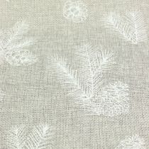 Mantel con motivo de abeto gris 20cm 5m