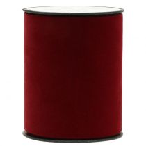 Artículo Cinta de mesa cinta de terciopelo rojo oscuro 100mm 8m