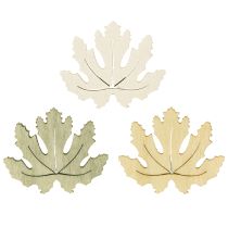 Artículo Decoración de mesa otoño decoración dispersa decoración de madera hoja de arce 4cm 72 piezas