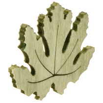 Artículo Decoración de mesa otoño decoración dispersa decoración de madera hoja de arce 4cm 72 piezas