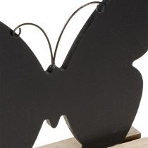 Artículo Decoración de mesa de madera decoración mariposa negro natural 15cm 6 piezas