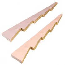 Artículo Decoración de mesa Árbol de Navidad Papel alveolar Albaricoque Dorado H30cm 2 piezas