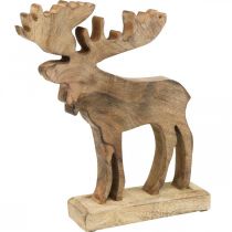 Decoración de mesa alce deco navideño soporte de madera deco ciervo H27.5cm