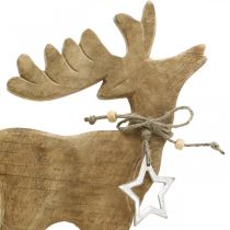 Decoración de mesa decoración navideña ciervo madera standee decoración reno H33cm