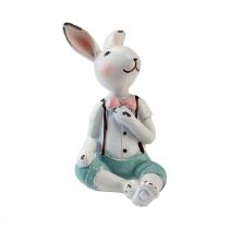 Artículo Decoración de mesa Conejito de Pascua niños blanco azul rosa 8,5cm 4ud