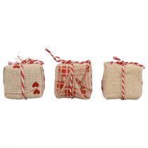 Artículo Decoración de mesa paquete de regalo de Navidad decoración 3,5 cm 9 piezas
