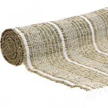 Camino de mesa seagrass natural blanco decoración de mesa verano 35×220cm