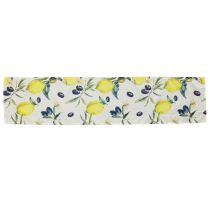 Artículo Camino de mesa camino de mesa limones y aceitunas textil de verano 138×32cm