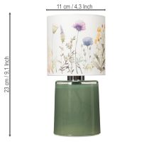 Artículo Lámpara de mesa LED con estampado floral para una elegante iluminación del salón, 23 cm