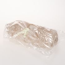 Artículo Camino de mesa beige con superficie de piel sintética a modo de banda de piel, 24x140cm
