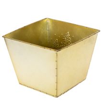 Artículo Maceta metálica con motivo de abeto brillante, 18 cm.