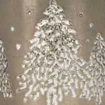 Artículo Maceta metálica con abetos brillantes, 13 cm