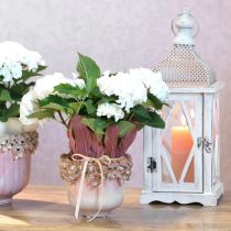 Artículo Maceta Cerámica Rosa – Elegante macetero con decoración floral Ø16cm