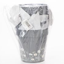 Artículo Maceta con estampado floral para decoración moderna de hogar y balcón de verano, 13 cm, 4 piezas