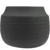 Artículo Macetero Maceta de cerámica negra Ø23cm H19.5cm