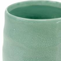 Jarrón de cerámica ondulado, decoración de jarrón, recipiente de cerámica H20cm