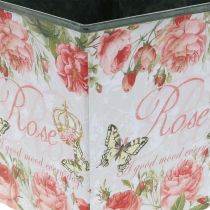 Macetero vintage, macetero decorativo, macetero de rosas H13cm W13.5cm